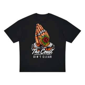 The Coast Ain't Clear Cuffed Rose Hands T-Shirt