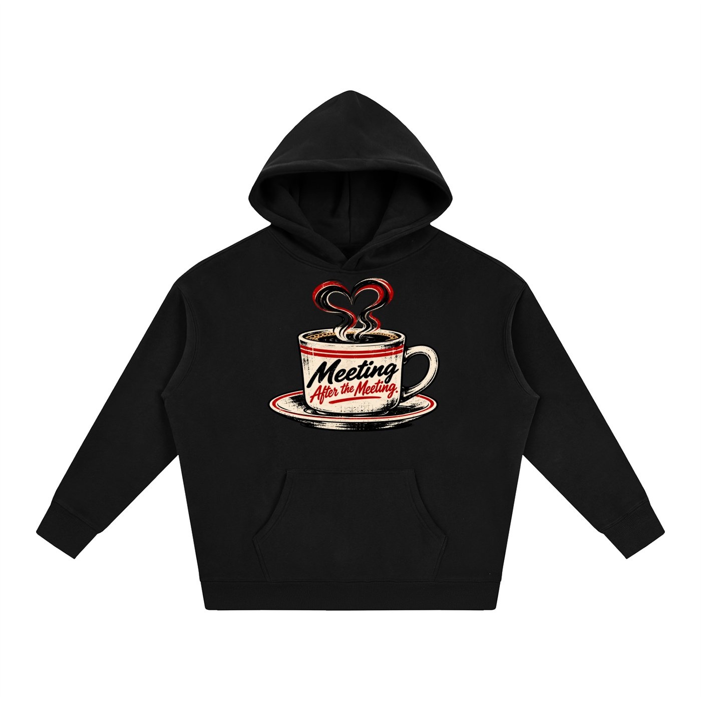 Meeting after the Meeting Oversize Fleeced Hoodie